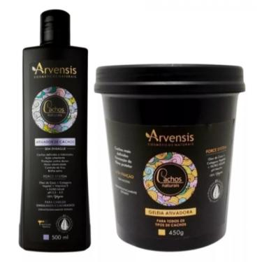 Imagem de Kit Arvensis Cachos Ondulado Ativador 500ml Geleia Alta 450g