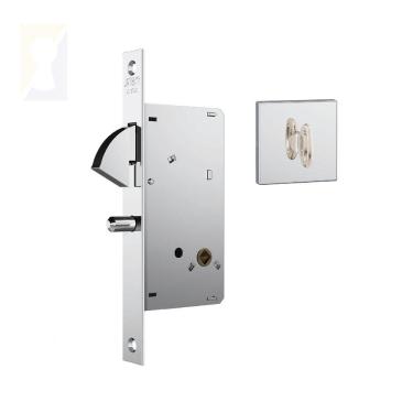 Imagem de Fechadura Stam Porta De Correr Banheiro 950 Ros. Quadrada Polido