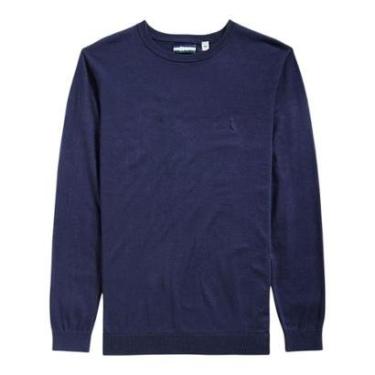 Imagem de Suéter Reserva Gola Careca Tricot Masculino Azul Marinho-Masculino