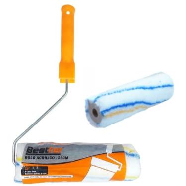 Imagem de Rolo De Lã Para Pintura Parede + 1 Refil Profissional 1/2pol