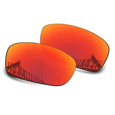 Imagem de Well-aimed Lentes de reposição polarizadas de 1,5 mm para óculos de sol Oakley Fives Squared OO9238, antiarranhões, resistente a impactos, Irídio vermelho polarizado - 1,5 mm, One Size