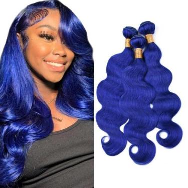 Imagem de Extensões de cabelo GveoxVO Blue Body Wave 8A Brazilian Virgin