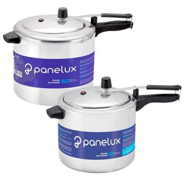 Imagem de Kit de Panelas de Pressão 7 e 10 Litros Panelux Classic Polida 2 peças