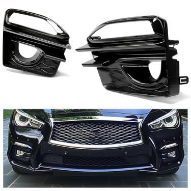 Imagem de HECASA Capa de farol de neblina compatível com Infiniti Q50 Sport 2014-2017 substituição para IN1038106 IN1039106 622574GA1A 622564GA1A