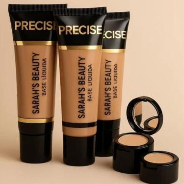Imagem de Base Líquida Alta Cobertura Tampa Com Espelho Sarah's Beauty 45ml S628