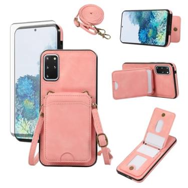 Imagem de Asuwish Capa de telefone para Samsung Galaxy S20 Plus S20+ 5G capa carteira com protetor de tela de vidro e alça de pulso couro suporte para cartão de crédito celular S20+5G S20plus 20S + S2O S 20 20+