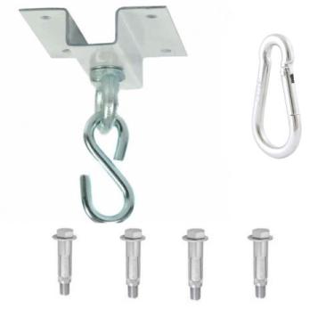 Imagem de Suporte Giratório Saco De Pancadas Trx Cadeira Suspensa + Mosquetão (b