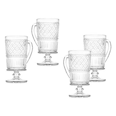 Imagem de Canecas de cristal com pés, bebidas quentes, transparente, da Godinger - conjunto com 4