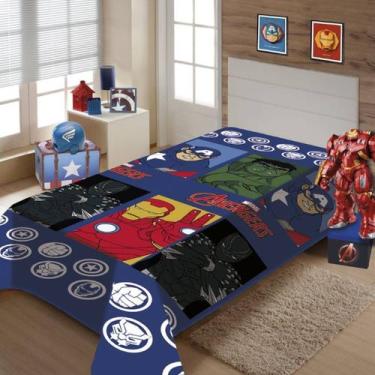 Imagem de Manta Vingadores Marvel Microfibra Jolitex Solteiro Fun 150x200cm Disn