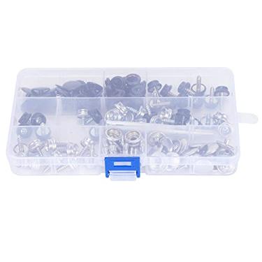 Imagem de Kit de fixação de pressão Parafuso de ferro rosqueado Tenda Ferramenta de cobertura de lona marinha 10mm 15mm Preto Branco 40 conjuntos Kit de reparo durável para equipamentos de