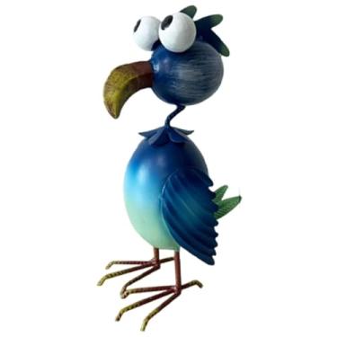 Imagem de MFMEXUL Estátua de Jardim, Figura de Animal Criativa E Decorativa, Objeto Decorativo de Ferro Feito à Mão para Jardim Externo, Azul