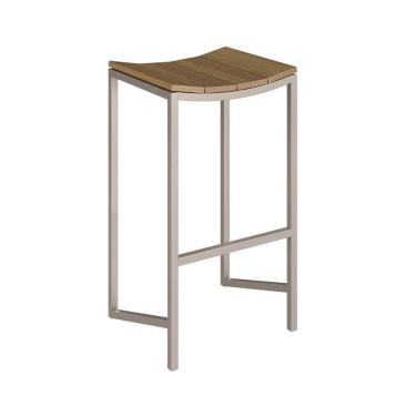 Imagem de Banqueta Escama Sem Encosto - Olmo-champagne