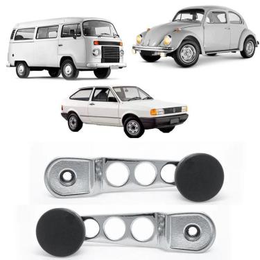 Imagem de 2 Manivelas Vidro Cromadas Sport Fusca Brasília Gol Kombi - Un - 2 [f103]