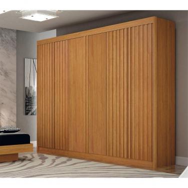 Imagem de Guarda Roupa New Braga 06 Portas Com 04 Ripadas Cinamomo