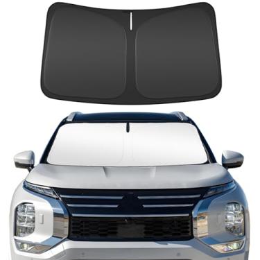 Imagem de Para-brisa para-sol para Mitsubishi Outlander 2022-2025 acessórios compatíveis - 4 camadas ajuste personalizado dobrável janela frontal protetor de viseira solar, bloqueia os raios UV mantém seu carro