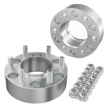 Imagem de Espaçadores de roda de 6 x 135, espaçador central CNC forjado de 2,5 polegadas (64 mm) compatível com Ford F-150 2015-2024, Expedition 2015-2024, Lincoln Navigator 2015-2024 - furo de cubo de 87,1 mm