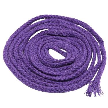 Imagem de Verkelly Cordão de macramê de algodão natural de 5 mm x 90 m - Corda trançada de artesanato de 8 fios para projetos DIY, tapeçarias de parede, cabides de plantas e decoração de casa (Roxo)