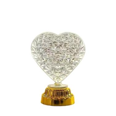 Imagem de Luminária Noturna de Cristal Sonhadora (Três Níveis Ajustáveis)(corações)