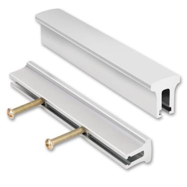 Imagem de Xbpeuy Alças de armário ajustáveis pacote com 6, espaçamento de furos, puxadores de gaveta de cozinha, puxadores de armários e cômoda de alumínio (prata, 1 a 10 cm)