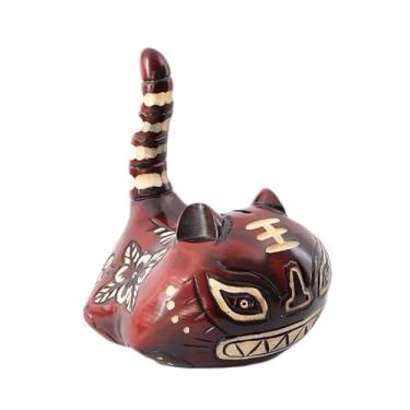 Imagem de ZABEES Cofrinho de escultura em madeira, tigre fofo, grande, criativo, cofrinho, moeda, cofrinho, presente de aniversário, lindo cofrinho