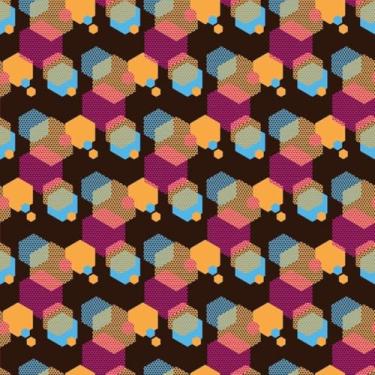 Imagem de Quadro Decorativo Abstrato Vintage Colorido para Parede Sala Quarto Escritório 40x40cm