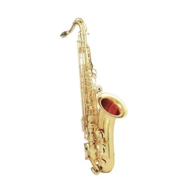 Imagem de Saxofone Instrumento de Saxofone Tenor Dourado, Saxofone Profissional de Sopro de Madeira com Suporte de Caixa Acessórios de Palhetas (B)