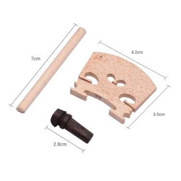 Imagem de Eujgoov Kit de Acessórios para Violino, Materiais de Qualidade, Braçadeira para Descanso de Queixo e Pinos de Afinação para Violinistas 4/4