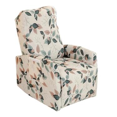 Imagem de HAOYONG Capas para cadeira reclinável com 4 peças de capa reclinável pequena elástica estampada lazyboy capa para cadeira reclinável antiderrapante com bolsos de armazenamento, protetor de móveis para