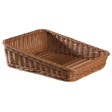 Imagem de IEUDNS Cesta de vime para frutas e legumes, ideal para lanches e pães em restaurantes, L