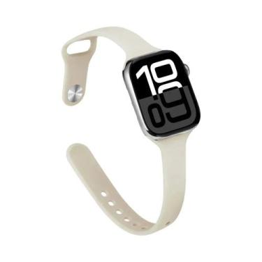 Imagem de Pulseira De Silicone Slim Para Apple Watch 45mm 44mm 40mm 41mm Bracele