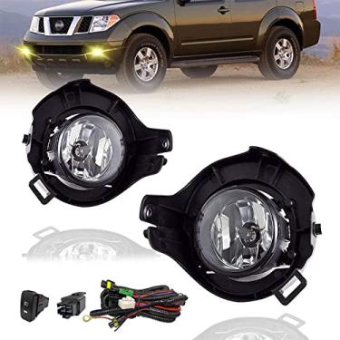 Imagem de Faróis de neblina para Nissan Frontier 2005-2009 (com para-choque pintado) / Nissan Pathfinder 2005-2012 (com amortecedor pintado), 1 par de faróis de neblina de condução com kit de arnês (lâmpadas H11 de 12 V 55 W)