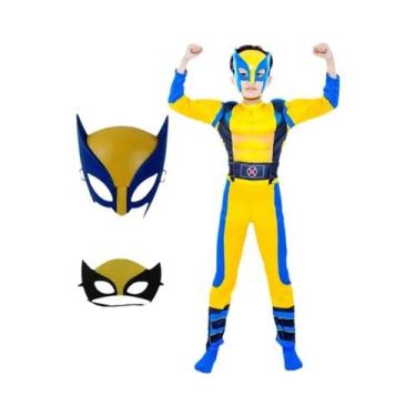 Imagem de Fantasia De Super-Herói Para Crianças, Macacão Musculoso, Máscara De H