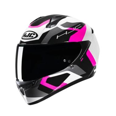 Imagem de Capacete Hjc C10 Tins Branc Cinz Pret Rosa 56