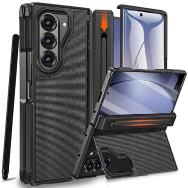 Imagem de NINKI Capa Stylus para Samsung Galaxy Z Fold 5 com suporte para caneta S e suporte invisível, capa protetora de tela com dobradiça de corpo inteiro para Samsung Z Fold 5 com compartimento fino para