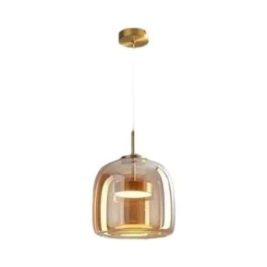Imagem de Luminária Pendente De Vidro LED Moderna Nórdica Para Decoração De Inte