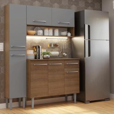 Imagem de Armário de Cozinha Compacta 137 cm Emilly Madesa 012