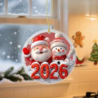 Imagem de Linda decoração de presente de ano novo para 2026, adequada para pendurar em espelhos retrovisores de carro e itens de decoração de casa (C)