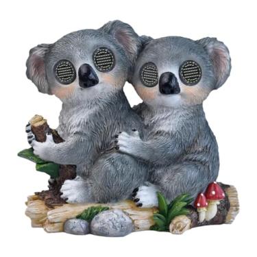 Imagem de KiBcsLic Estátua de Jardim Movida a Energia Solar, Feita de Resina, Um Presente, com Movimento Ocular Realista, Figura de Animal para Uso em Gramados E