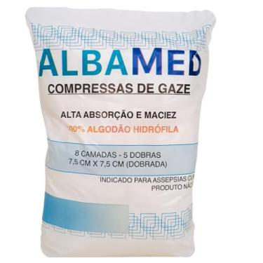 Imagem de Kit 3 pacotes Compressa Gaze Curativo Premium 09, 11 e 13 Fios 140 gramas por pacote 100% algodão (13 Fios)