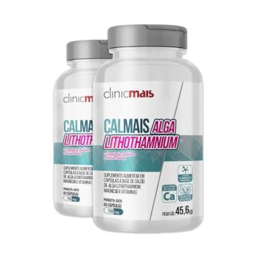 Imagem de Kit 2 Calmais Alga Lithothamnium ClinicMais 60 Cápsulas