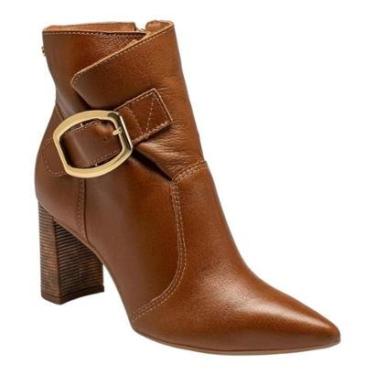 Imagem de Bota Tanara Cano Curto Bico Fino T8911 Caramelo-Feminino