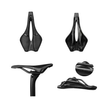 Imagem de Selim De Bicicleta De Fibra De Carbono Com Nariz Curto 245x139mm, Base