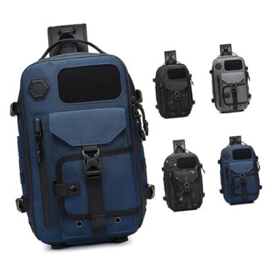 Imagem de Bolsa tiracolo Cosmos Explorer, mochila tiracolo à prova d'água para caminhadas ao ar livre, mochila tática antifurto, (azul)