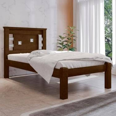 Imagem de Cama de Solteiro Modelo Lavínia Malbec com Cabebeira em MDF