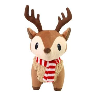 Imagem de Pelúcia Rena de Natal Decorativa Infantil Brinquedo Veado Macio 25cm Chifres
