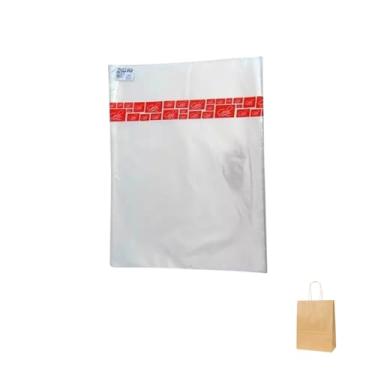 Imagem de Kit Saco De Presente Transparente 900 Incolor 35x53cm (500 unidades) + Sacola Para Presente Kraft M 25,5x19,5x8cm (250 unidades)