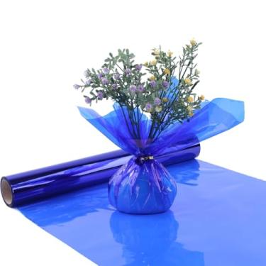 Imagem de 20 Folhas Papel Celofane Poli Colorido, 70x85cm, para Embalagens, Artesanato e Embrulho (Azul)