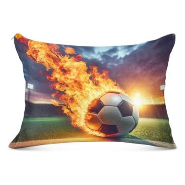 Imagem de Capas de travesseiro decorativas de flanela padrão queen king size capas de travesseiro para travesseiro de cama, tamanho Queen, 50,8 cm x 76,2 cm