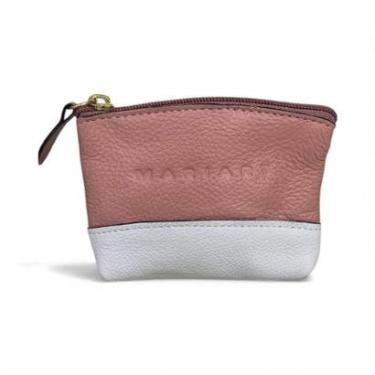 Imagem de Porta-moedas Feminino De Couro Legítimo Mariart Pn10 Nude Croco-Feminino