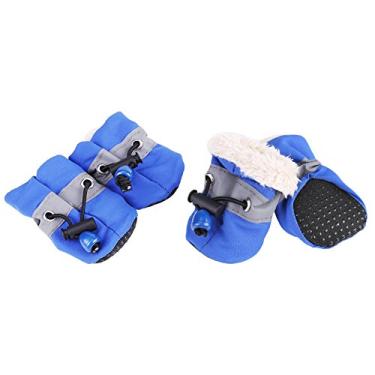 Imagem de Alomejor Sapatos para Cães, Meias Antiderrapantes Acolchoadas de Algodão Com 4 Unidades para Cães Pequenos e Médios, Sola de 1,8" para Proteção Interna e Externa (4)